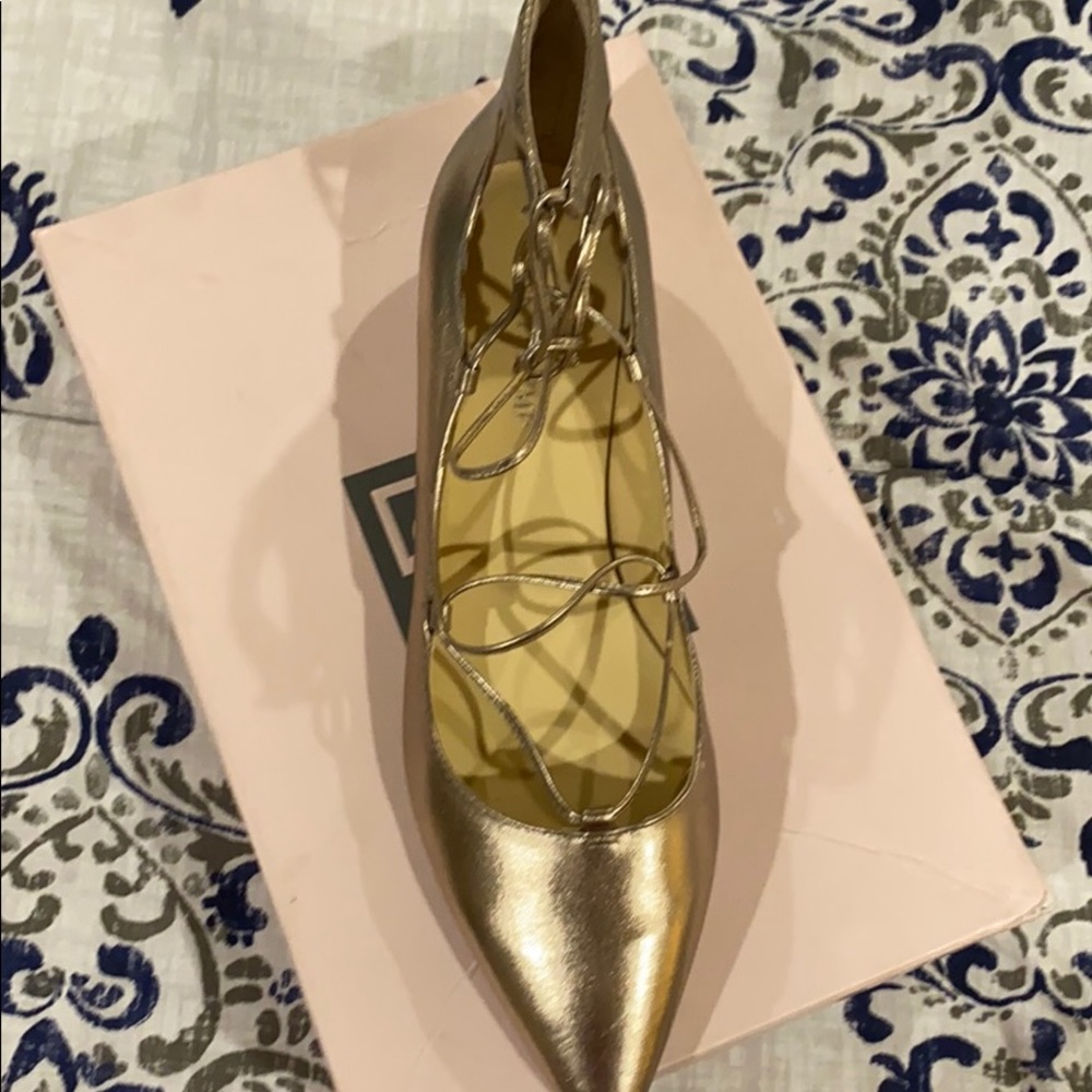 Ivanka Trump Gold Flats